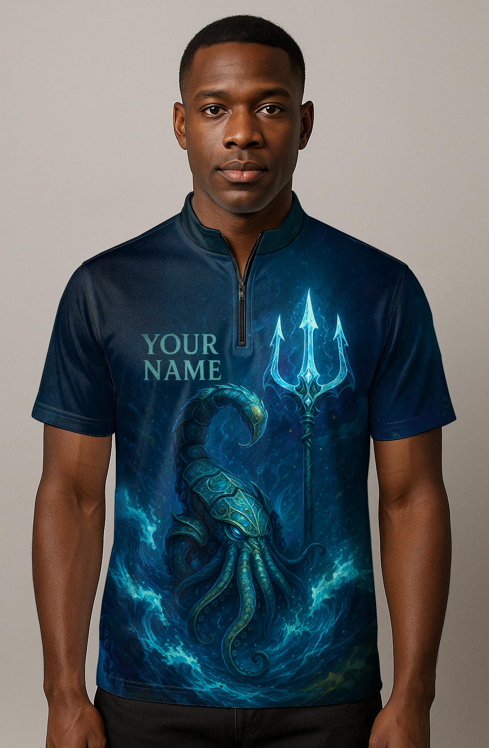 Mystical Abyssal Kraken Trident Bowling Jersey