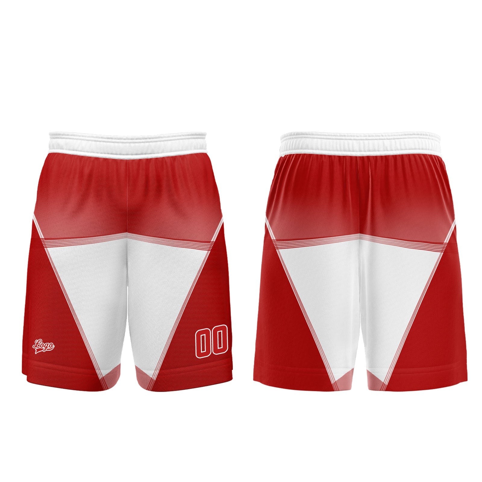 Custom Red White Basketball Jersey Uniform Suit Printed Your Logo Name Number