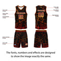 Custom Orange Red Basketball Jersey Uniform Suit Printed Your Logo Name Number