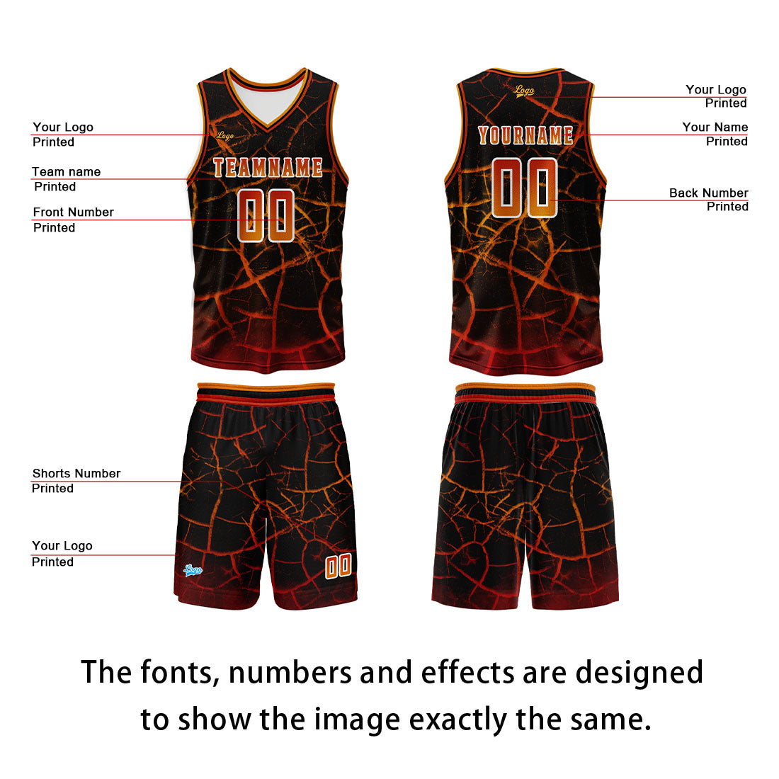 Custom Orange Red Basketball Jersey Uniform Suit Printed Your Logo Name Number