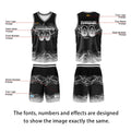 Custom Black White Basketball Jersey Uniform Suit Printed Your Logo Name Number