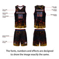 Custom Red Yellow Basketball Jersey Uniform Suit Printed Your Logo Name Number