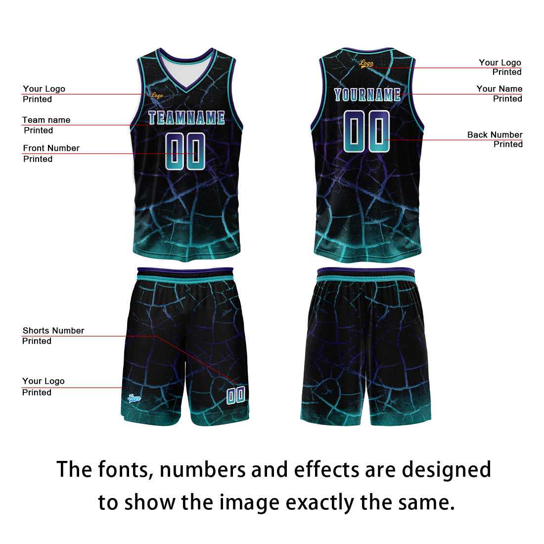 Custom Blue Violet Basketball Jersey Uniform Suit Printed Your Logo Name Number