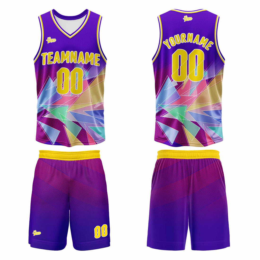 Custom Purple Basketball Jersey Uniform Suit Printed Your Logo Name Number