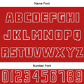 Custom Red White Basketball Jersey Uniform Suit Printed Your Logo Name Number